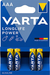BATERIE ALCALINĂ LONGLIFE Power LR3 BL 4 BUC VARTA