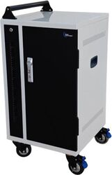 Power Technologies PT-VERT-15, 15 Bay Secure USB-C Hub Charging Cart, USB-C Cables (CRT-VRT-B15L-EH65C)