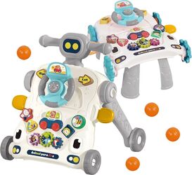 Antemergator 5 in 1 Gibi-inn Centru de Activitati si Ride-on Alb/Multicolor