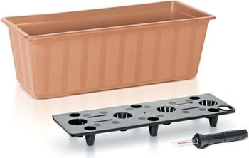 Jardiniera pentru flori cu sistem irigatie 11 L 60x18x14 cm maro Prosperplast