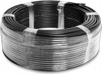 Microtub Direct Ingropabil 12/10 Negru Cu Fir De Tragere 100M