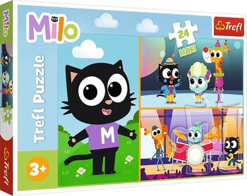 PUZZLE Trefl 24 MAXI PLANETA MILO AVENTURILE MOTANULUI MILO