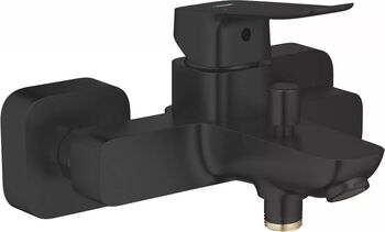 Baterie cada Grohe, Dice SLM Bath Exp, cartud ceramic, diverter, limitator temperatura, negru mat