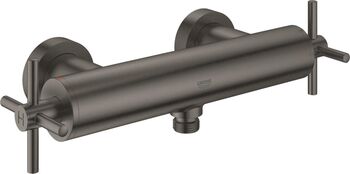 Baterie dus Grohe, Atrio New 2hdl shower exp, dublă comanda, cartuș ceramic, protecție reflux, brushed hard graphite, antracit mat
