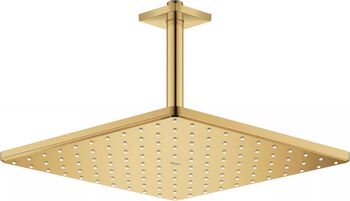 Dus fix braț fix Grohe Rainshower 310 Cube, montare pe tavan, 310mm, pătrată, 1 jet, cool sunrise, auriu lucios