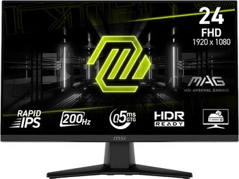 gaming MSI 23.8" 200Hz IPS 0.5ms Full HD, HDMI, DisplayPort, AMD FreeSync Premium, negru