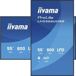 Display profesional VA LED iiyama 55'' LH5566UHSB-B1AG UHD (3840 x 2160) HDMI Boxe (Negru)