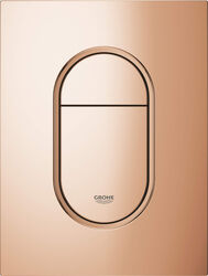 Placa de acționare Grohe, Arena Cosmopolitan wall plate S, mărimea S, dublă acționare, 130 x 172 mm, verticală, warm sunset, cupru lucios