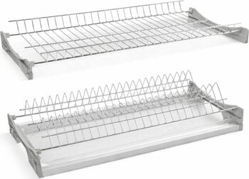 Scurgator de Vase din INOX Adsinio 2 Rafturi 1 TavIuta de Scurgere Pentru Dulap cu Dimensiune Exterioara de 600mm Interior Dulap 564mm inox