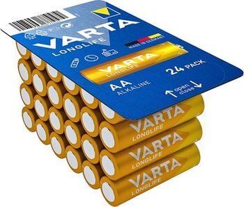 BATERIE ALCALINĂ LONGLIFE LR06 BLISTER 24 BUC Varta