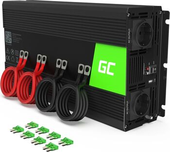 Green Cell INV15 adaptoare ?i invertoare de curent Auto 3000 W Negru
