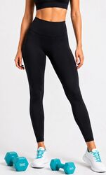 Colanti sport dama Iris Talie inalta Efect modelator Pentru fitness yoga si alergare LINOVIT® - Black XS