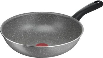 Tigaie wok Tefal Cook Natural B5791902, 28 cm, înveliș antiaderent Mineralia, indicator Thermo-Signal™, gri — imaginea 2