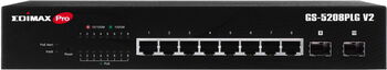 Switch Edimax GS-5208PLG network switch Gigabit Ethernet (10/100/1000) Power over Ethernet (PoE) 1U Black