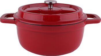 Oală Zilan ZLN0941 Din fier turnat sub presiune puternică 2.6L Diametru 22 cm Înălțime 10 cm Compatibilă cuptor și mașina de spălat vase