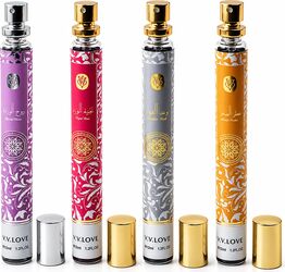 Set 4 Parfumuri Spray Parfumat 12 ml/buc 4 Arome Format Slim si Portabil Pentru Femei Multicolor