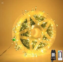 Instalatie Luminoasa LED 30m Fir de Cupru 600 Becuri Alb Cald Priza si Telecomanda Craciun 8 moduri de iluminare