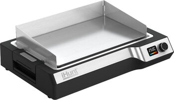 Plita electrica iHunt BRO Teppanyaki Grill, 1650W, Placa detașabilă Negru Argintiu
