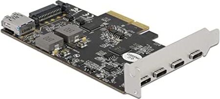 Accesoriu calculator DeLOCK placa PCI Express x4 pentru 4 x USB Tip C + 1 x USB Tip A - USB Super Viteza 10 Gbps - format joasă înălțime, controler USB 90059