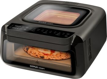 Cuptor G3Ferrari 3-in-1 pentru pizza Krispy (negru, 2100 wați, pentru pizza diametru 32cm, cu tăietor de pizza)