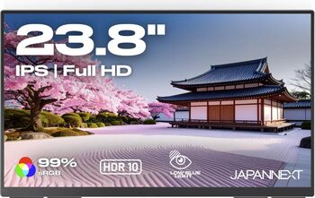 Monitor portabil Japannext 23.8" 100Hz IPS 5ms Full HD HDMI USB-C Boxe (Gri)