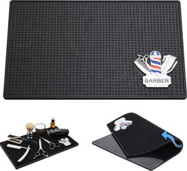 Covoraș de frizerie și coafura antiderapant din silicon pentru instrumente și accesorii 34x23 cm
