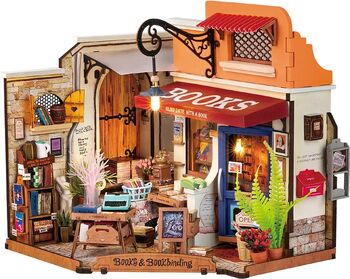Puzzle 3D Căsuță DIY Librăria de la colț 108 piese
