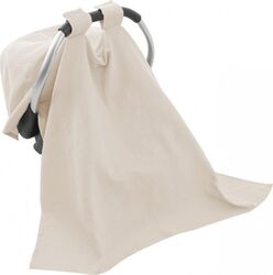 Protecție soare din muselină pentru cărucior BabyJem 90x110 cm Culoare Ecru