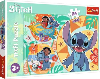 PUZZLE Trefl 24 MAXI STITCH ZIUA VESELĂ A LUI LILO SI STITCH