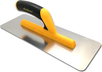 Gletiera profesională Dekor colțuri rotunde inox mâner cauciuc 350 x 120 mm
