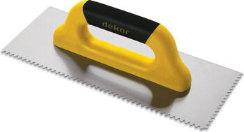 Gletiera profesionala Dekor cu zimti inox mâner ergonomic 400 x 120 mm
