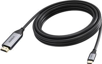 Cablu USB-C la HDMI 4K negru de 5m