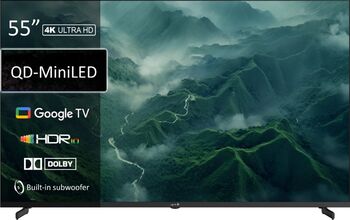Televizor Smart QD-MiniLED Arielli MQLED-55N10T UHD 4K Google TV Dolby Vision Dolby Atmos HDR10 MEMC Subwoofer 139 cm Clasa E Negru