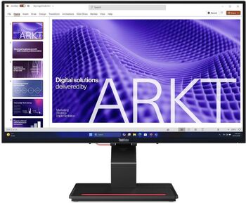 Monitor IPS LED Lenovo 23.8'' ThinkVision T24D-4t Full HD (1920 x 1080) HDMI DisplayPort Touchscreen (Negru)
