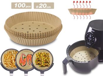 Set 100 hartii pentru friteuze cu aer cald Beper C103ACC001