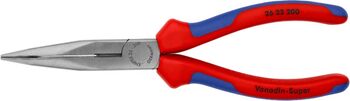 Clește cu cioc semirotund și suprafață taietoare indoit KNIPEX 26 22 200 CrV 200 mm