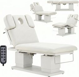 Pat de masaj electric încălzit masă cosmetica pentru reabilitare alb