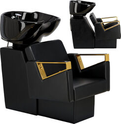 Scafa de coafura și frizerie Tomas Gold pentru salon chiuvetă mobila din ceramică armătură baterie și para de dus