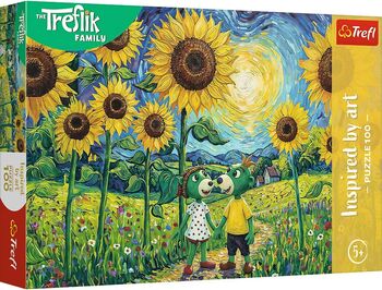 Puzzle Trefl 100 Familia Treflik Inspirat De Arta O Plimbare Printre Floarea Soarelui