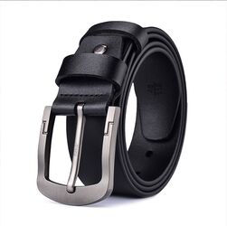 Curea Barbati Piele Naturala Premium Catarama Metalica Rezistenta cu Design Modern Accesoriu Elegant si Versatil Neagra 120 cm PriStyle®