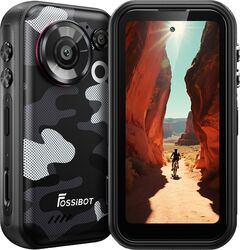 Telefon mini Fossibot F116 Pro cu Action Camera 4K Ultra-Wide, 5G, Dual SIM, 4-inch 120Hz, Dimensity 7300, 12GB RAM, 256GB, Optical Image Stabilization, NFC, 3600mAh, Android 16, Grey