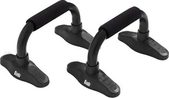 Set 2 manere pentru flotari si exercitii fitness Fitli Push Up Bars din otel rezistent cu manere din spuma sarcina maxima 200 kg Negru