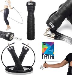 Coarda de Sarit CrossFit Fitli Rulmenți Cablu Oțel 3m Reglabilă Negru