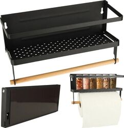 Raft magnetic de frigider 2in1, pentru condimente și prosop de bucătărie — imaginea 2