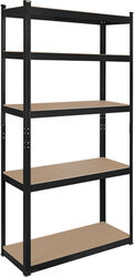 RAFT METALIC 5 POLIȚE 750KG MDF 180X90X40 NEGRU Rebel