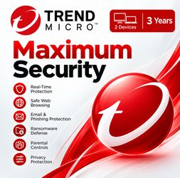 Trend Micro Maximum Security - Licență valabilă 3 ani pentru 2 dispozitive