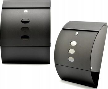 Cutie postala de exterior pentru gard sau perete din otel zincat cu incuietoare 40x12x30cm gri argintiu