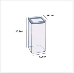 Cutie depozitare patrata 5Five PS 1.5 litri 10x10x20 cm transparent
