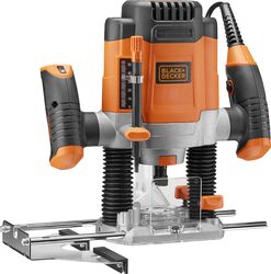 Masina de frezat Black & Decker KW1200E-QS 1200 W 230 V 6/6.35/8 mm pensete de prindere 0-55 mm adancime cursa