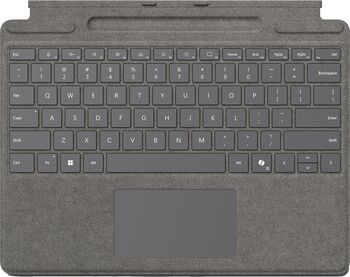 Microsoft Surface Pro Keyboard with Pen Storage (Platinum, DE Layout, for Surface Pro (11th Edition)/10 for Business/9/8)